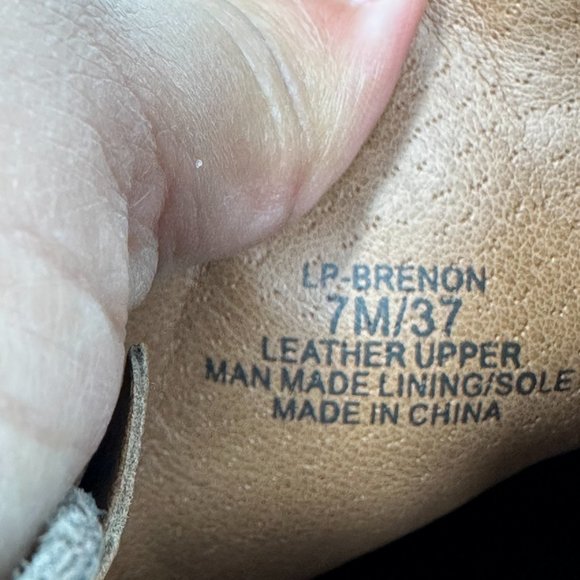 LUCKY BRAND Leather Suede Ankle Boots Booties Women's Size 7M - Picture 14 of 14